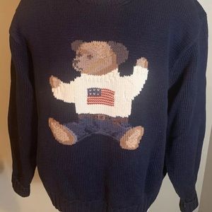 All offers welcome! Vintage Ralph Lauren Polo Sitting Bear Blue Sweater Size XL